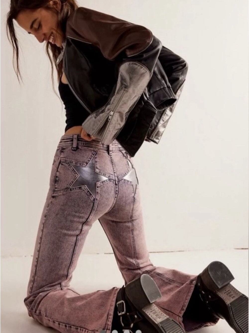 We The Free Firecracker Star Flare Jeans Size 26